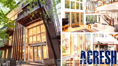 'Masterfully Designed' Glass House Perched on the Edge of DC's Rock Creek Park Is an 'Urban' Tribute to Frank Lloyd Wright
